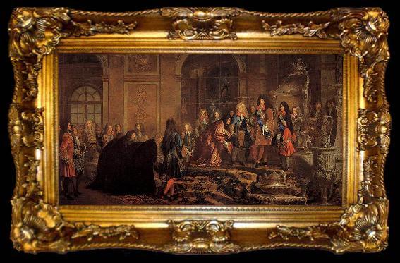framed  Louis XIV s Louis XIV. empfangt den Dogen von Genua in Versailles, ta009-2